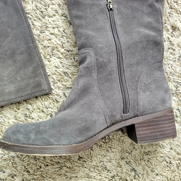 Lucky Brand hanover grey suede zipper boots sz 9 - Picture 5 of 10